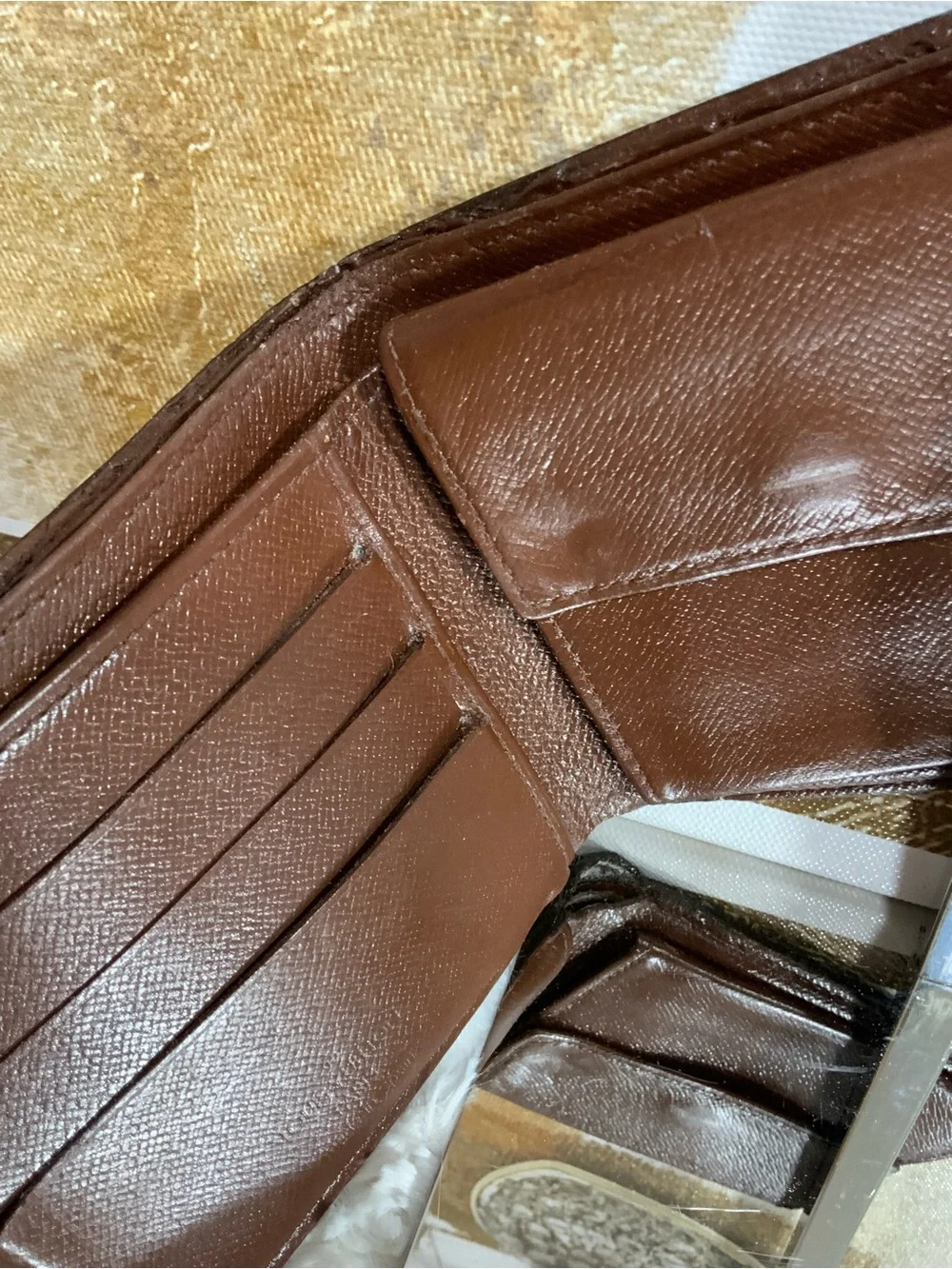 EUC Louis Vuitton Monogram Canvas Wallet in Brown and Gold